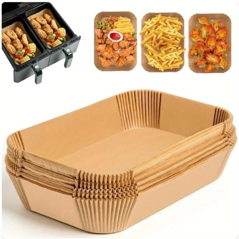 Kitchen Gadgets Air Fryer - 50/100pcs 일회용 에어 프라이어 종이 직사각형
