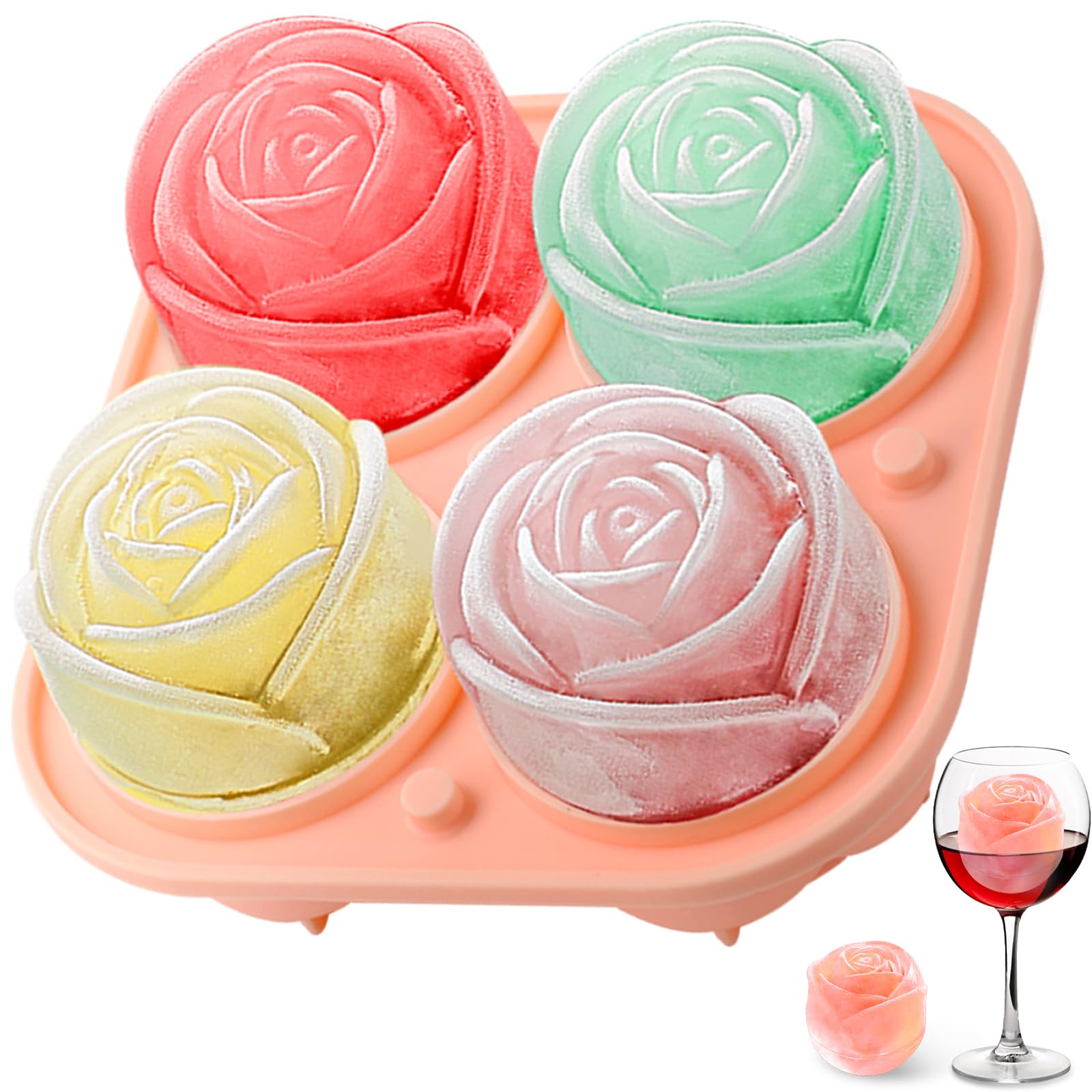 Kitchen Gadgets Baking - 3D 장미 모양 실리콘 아이스 몰드
