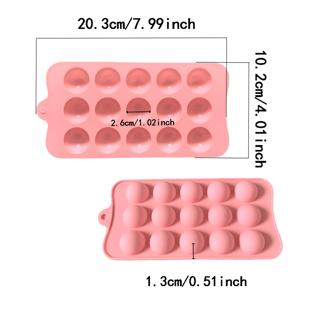 15개의 구멍이 있는 반원형 초콜릿 실리콘 몰드, 사탕 - Kitchen Gadgets Baking 리뷰 및 가격