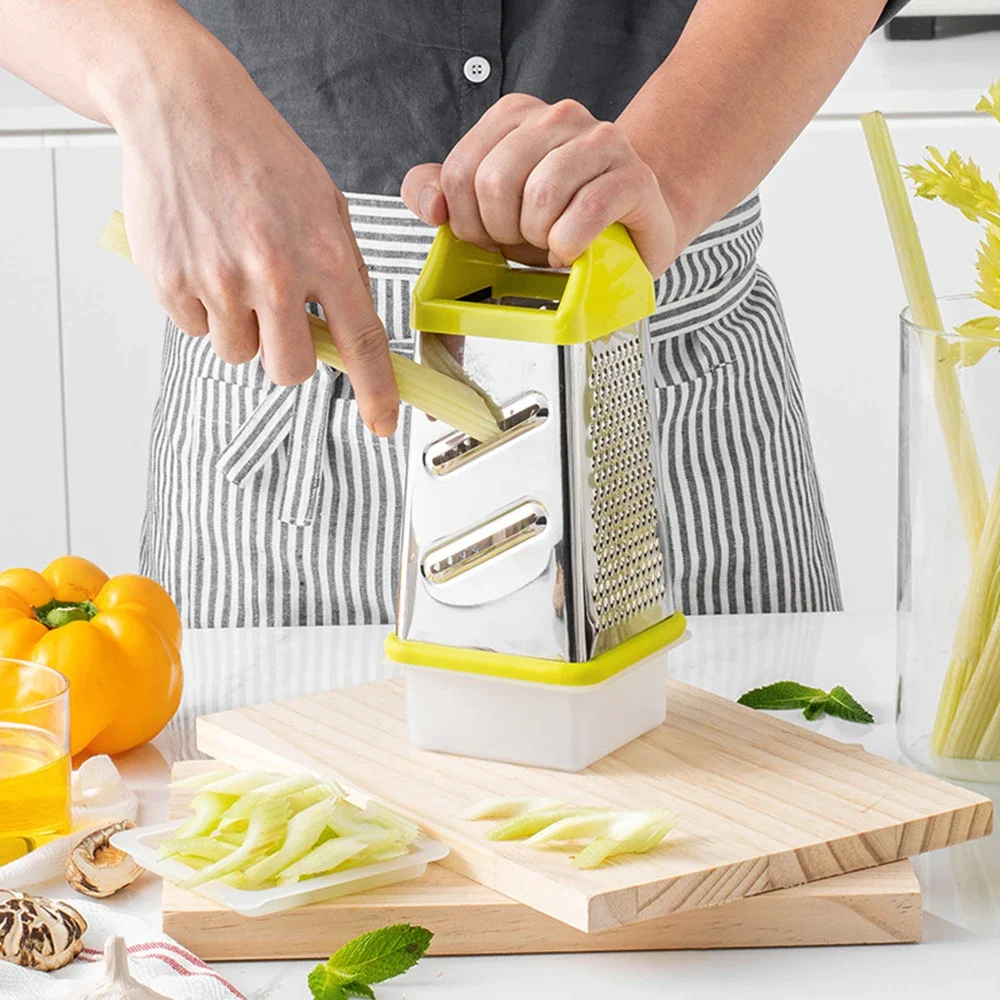다목적 강판 야채 슬라이서 4면 상자 강판 스테인레스  - Kitchen Gadgets Useful 리뷰 및 가격