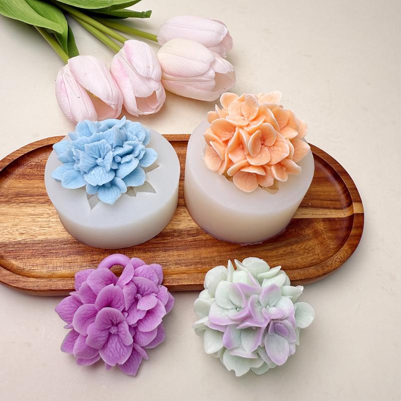 ● 수국 꽃 실리콘 몰드 DIY 아로마테라피 양초 석고 - Kitchen Gadgets Baking 리뷰 및 가격