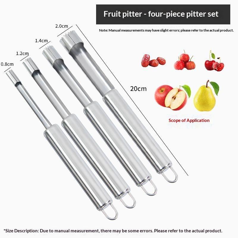 4pcs 과일 코어 제거기 커터 주방 도구 스테인레스  - Kitchen Home Gadgets 리뷰 및 가격