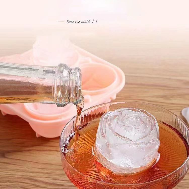 3D 로즈 아이스 몰드 4 홀 아이스 큐브 트레이 몰드 - Kitchen Gadgets Baking 리뷰 및 가격