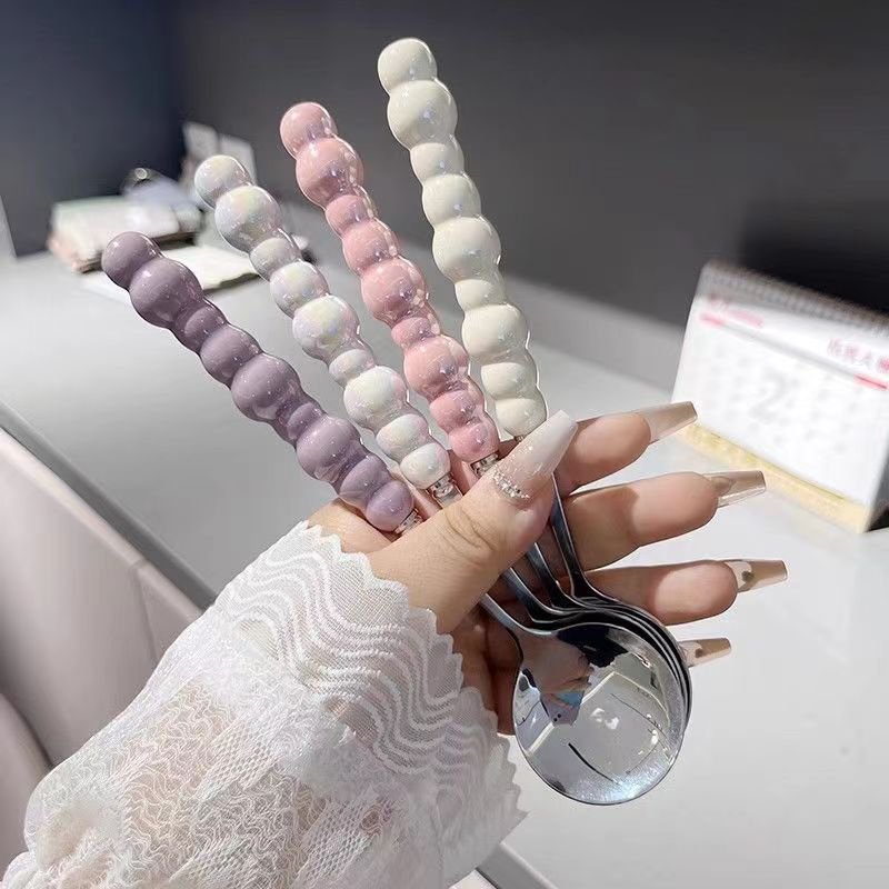 진주 손잡이 숟가락 스테인리스 스틸 교반 숟가락, 아이 - Quirky Kitchen Gadgets 리뷰 및 가격