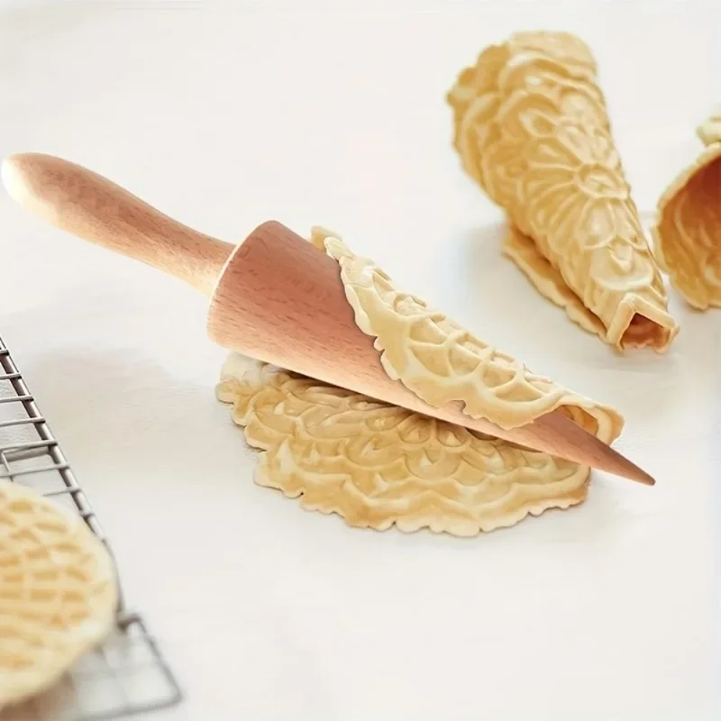 2025 핫 1개 나무 아이스크림 콘 몰드 DIY 주방 - Kitchen Gadgets Of 2025 리뷰 및 가격
