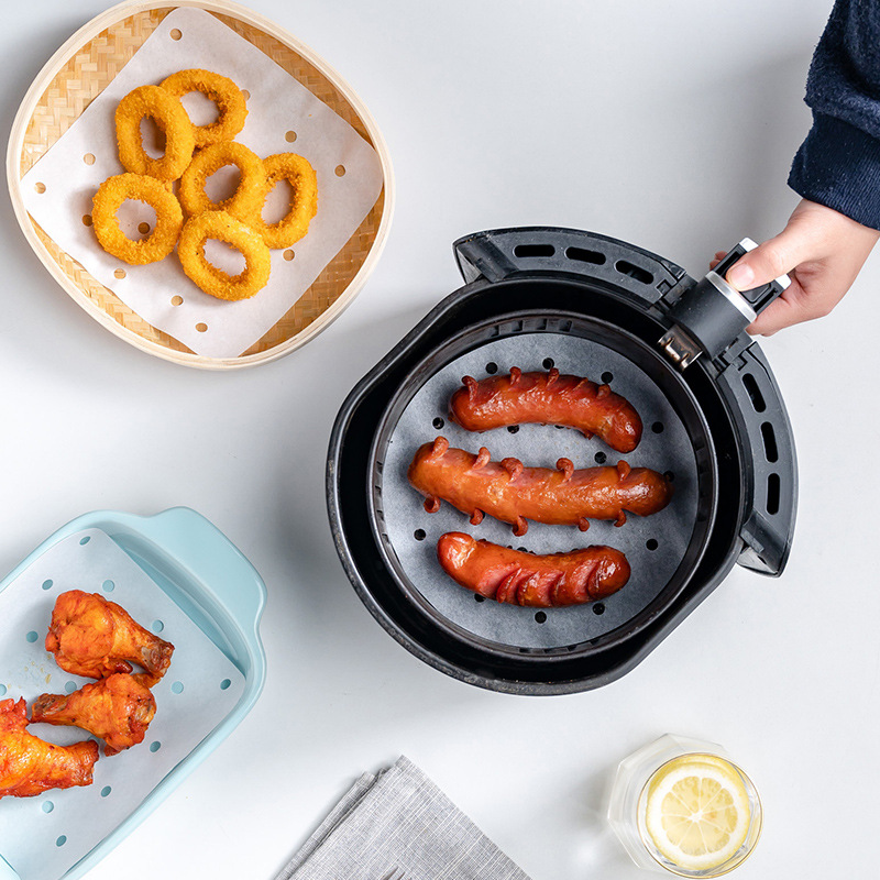 50개 대나무 찜기 종이 일회용 논스틱 찜기 매트 오일 - Kitchen Gadgets Air Fryer 리뷰 및 가격