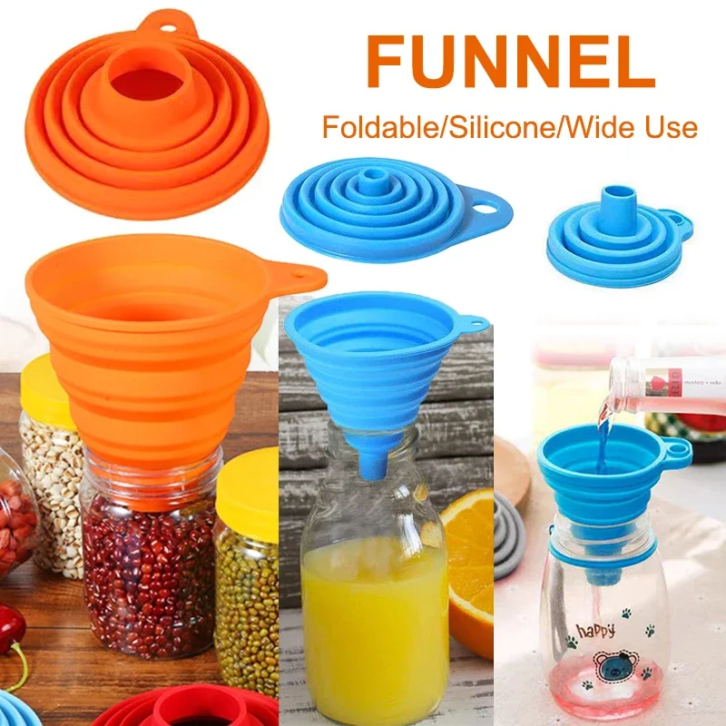 1/4개 실리콘 접이식 깔때기, 접을 수 있는 주방용  - Kitchen Gadgets Design 리뷰 및 가격