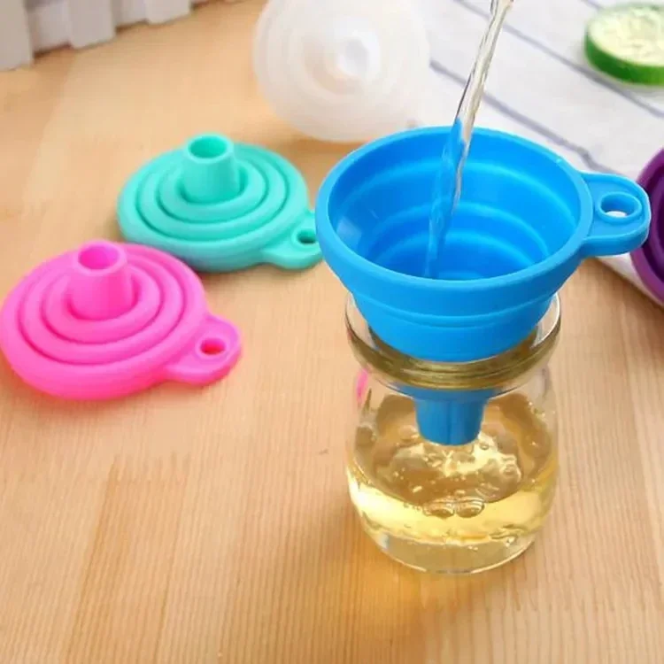 1/4개 실리콘 접이식 깔때기, 접을 수 있는 주방용  - Kitchen Gadgets Design 리뷰 및 가격