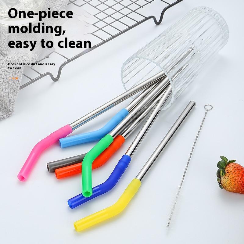 1세트 긴 스테인리스 빨대 실리콘 빨대 슬리브 포함 음 - Kitchen Gadgets Design 리뷰 및 가격
