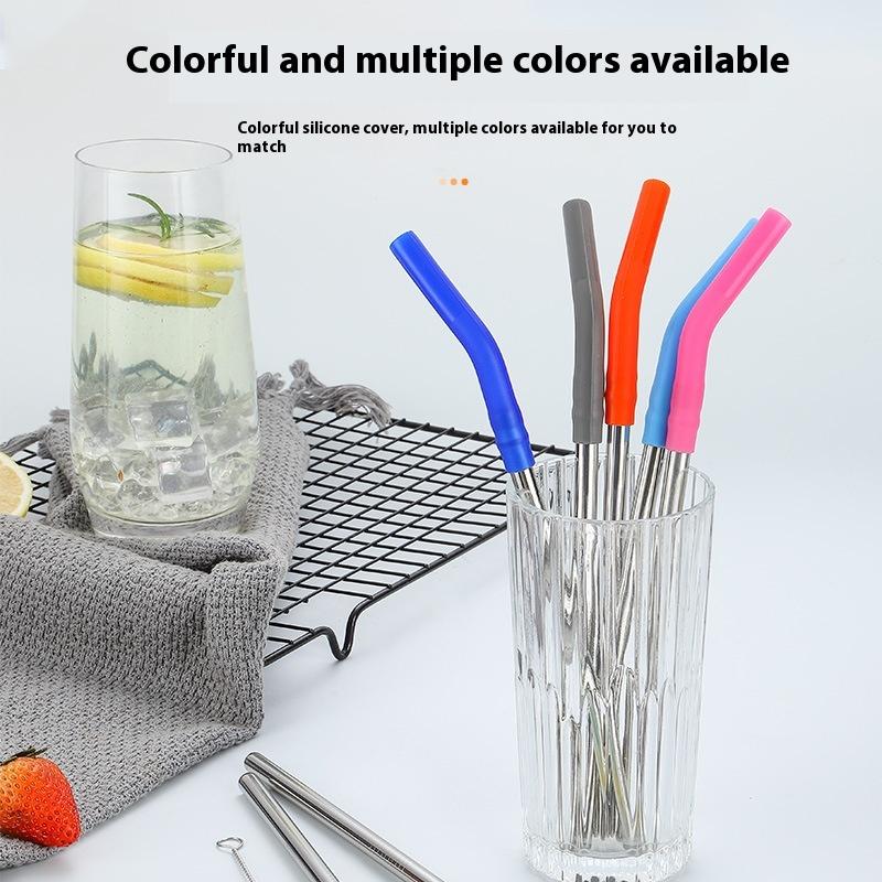 1세트 긴 스테인리스 빨대 실리콘 빨대 슬리브 포함 음 - Kitchen Gadgets Design 리뷰 및 가격